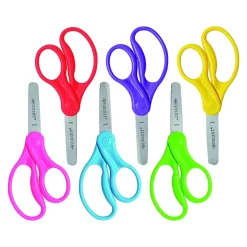 Westcott School 5" Stainless Steel Kid's Scissors, Blunt Tip, Assorted Colors, 6/Pack (16454) Online