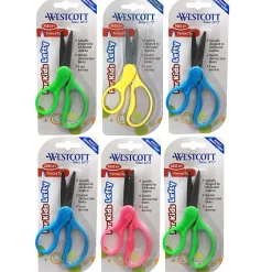 Westcott School Left-Handed 5" Kids Stainless Steel Scissors, Assorted Colors, Pack of 6 (ACM13178-6) Discount