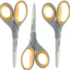 Westcott Titanium Bonded 8" Titanium Multi-Purpose/Heavy Duty Scissor, Pointed Tip, Gray/Yellow, 3/Pack (17532) Clearance