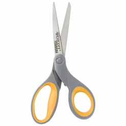 Westcott Titanium Bonded 8" Titanium Multi-Purpose/Heavy Duty Scissor, Pointed Tip, Gray/Yellow, 3/Pack (17532) Clearance