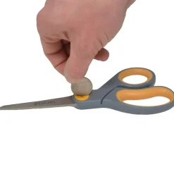 Westcott Titanium Bonded 8" Titanium Heavy Duty General Purpose Scissor, Sharp Tip, Gray/Yellow, 2/Pack (13901) New