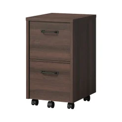 Hot Dulzura 2-Drawer Mobile Vertical File Cabinet, Letter/Legal Size, 29.25"H x 17"W x 20"D, Dark Brown (SPUS-DZMF-DBM) File Cabinets
