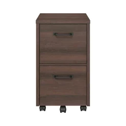 Hot Dulzura 2-Drawer Mobile Vertical File Cabinet, Letter/Legal Size, 29.25"H x 17"W x 20"D, Dark Brown (SPUS-DZMF-DBM) File Cabinets