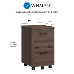 Hot Dulzura 2-Drawer Mobile Vertical File Cabinet, Letter/Legal Size, 29.25