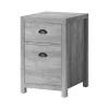 Sale Fallbrook 2-Drawer Vertical File Cabinet, Letter/Legal Size, 26.25"H x 17"W x 20"D, Smoked Ash (SPUS-FBSF-GM) File Cabinets