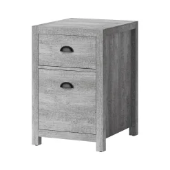 Sale Fallbrook 2-Drawer Vertical File Cabinet, Letter/Legal Size, 26.25"H x 17"W x 20"D, Smoked Ash (SPUS-FBSF-GM) File Cabinets