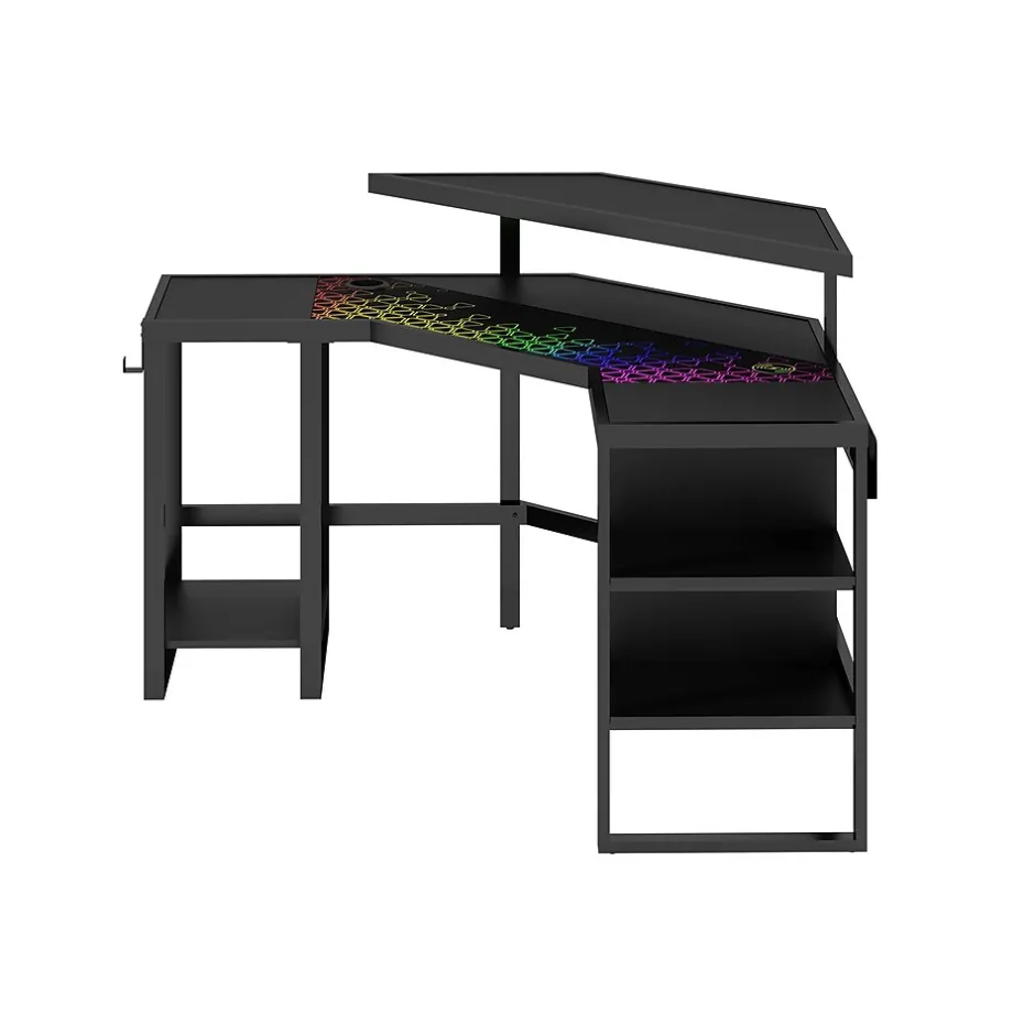Leet LevelUp 53"W Corner Desk, Onyx (SPLS-LTCGD) Corner Desks