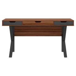 Discount Stirling 60"W Table, Natural Walnut/Charcoal Gray (SPLS-ST60D) Office Desks