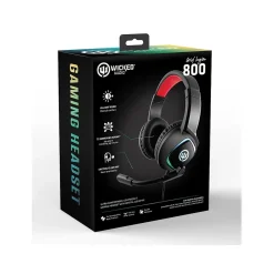 Wicked Audio Grid Legion 800 Surround Sound Gaming Over-the-Ear Headset, 3.5mm, Black (WI-GH800)* Gaming Headsets