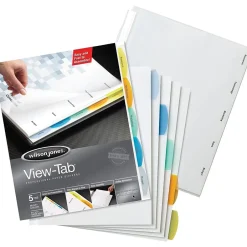 Wilson Jones View-Tab Blank Paper Dividers, 8-Tab, White, Set (W55965) Outlet