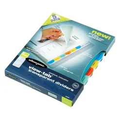 Wilson Jones View-Tab Filing Dividers, Letter Size, Multicolor, 5/Pack(W55567) Clearance