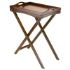 Outlet Folding Butler Tray Table, Antique Walnut (94422) Folding Tables