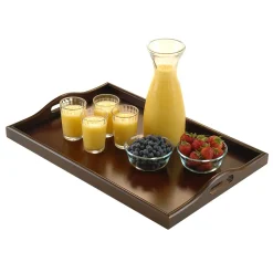 Outlet Folding Butler Tray Table, Antique Walnut (94422) Folding Tables