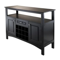 Best ® Jasper 32.13" Wood Storage Buffet, Black Storage Cabinets