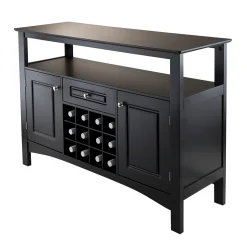 Best ® Jasper 32.13" Wood Storage Buffet, Black Storage Cabinets