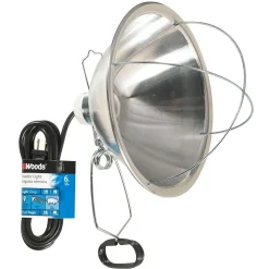 Light Bulbs<Designer's Edge Woods 0166 10-1/2-Inch Brooder Lamp with Heavy-Duty Clamp, Porcelain Socket, 6-Foot Cord