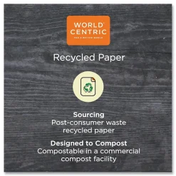 Paper Towels<World Centric 100 Percent PCW Recycled Multifold Paper Towels, 1-Ply, Natural, 250/Pack, 16 Packs/Carton (WORTWPAMF)
