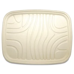 Food Storage Containers<World Centric Fiber Trays, PLA Lined, PFAS Free, 1-Compartment, 18 x 14 x 1, Natural, 100/Carton