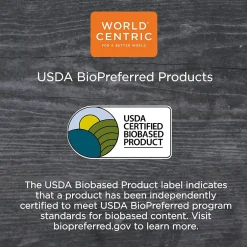 Food Storage Containers<World Centric Fiber Trays, PLA Lined, PFAS Free, 9.1 x 7.1 x 0.7, Natural, 500/Carton