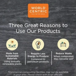 Food Storage Containers<World Centric Fiber Trays, PLA Lined, PFAS Free, 9.1 x 7.1 x 0.7, Natural, 500/Carton