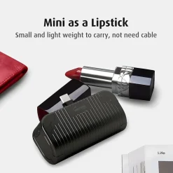 Worryfree Gadgets USB-C Power Bank, 5000 mAh, Black (WED02)