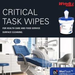 WypAll CriticalClean WetTask Fabric Cleaning Wipers, 12.5