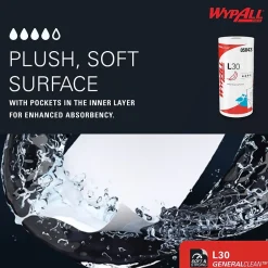 WypAll GeneralClean L30 Durable Fibers Cleaning Wipers, 11