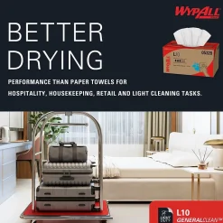 WypAll GeneralClean L10 Paper Cleaning Wipers, 10.5