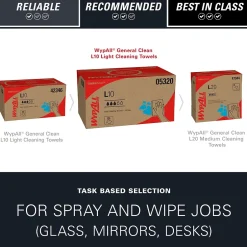 WypAll GeneralClean L10 Paper Cleaning Wipers, 10.5