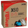 WypAll GeneralClean X60 Fabric Cleaning Wipers, 16.8" x 9.1", White, 118 Wipers/Box, 10/Carton (34790)