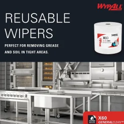 WypAll GeneralClean X60 Nylon Cleaning Wipers, 13.4