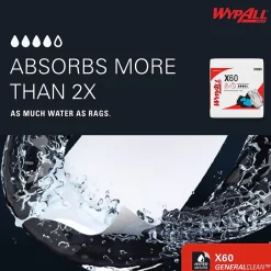WypAll GeneralClean X60 Nylon Cleaning Wipers, 12