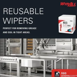 WypAll GeneralClean X60 Nylon Cleaning Wipers, 12