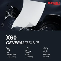 WypAll GeneralClean X60 Nylon Cleaning Wipers, 12