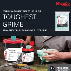 WypAll PowerClean ProScrub Fabric Cleaning Wipers, 9.5