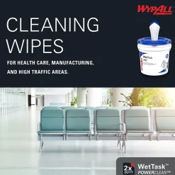 WypAll PowerClean WetTask Fabric Cleaning Wipers, 9