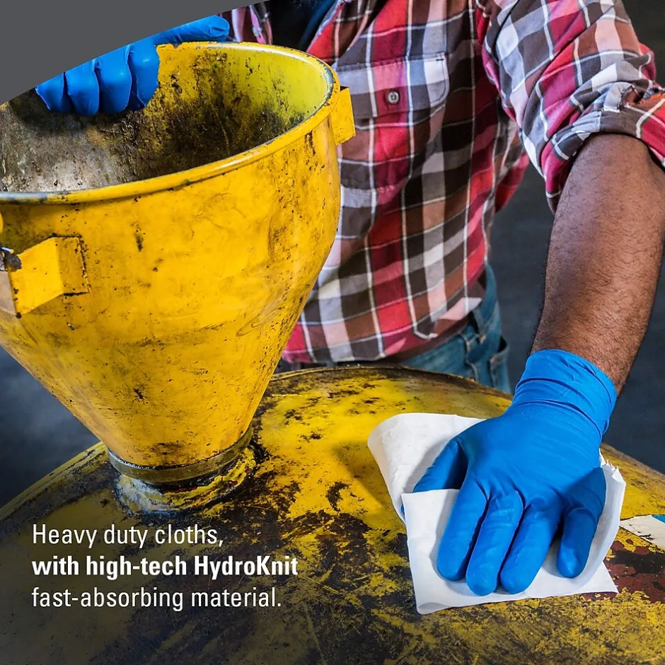 WypAll PowerClean X70 Cloths, 11.1" x 16.8", White, 200 Sheets/Box (55300)