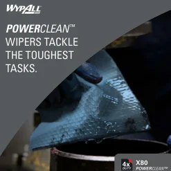 WypAll PowerClean X80 Fabric Cleaning Wipers, 16.8