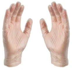 X3 Powder Free Vinyl Gloves, Latex Free, Clear, Large, 100/Box, 10 Boxes/Carton (GP46100-CC)