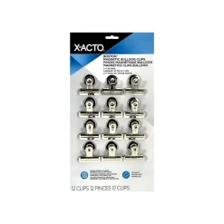 X-ACTO #2 Bulldog Magnetic Clips, Metallic, 12/Box (2027) Outlet