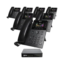 Office Phones & Conferencing<XBLUE QB1 14-Line Corded Conference Telephone System Bundle, Black (qb1-ip8g-4x7)
