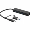 Usb Hubs<4XEM 3-Port USB-C & USB-A Hub, Black (4XUSBCAHUB3ATAA)