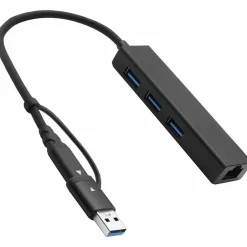 Usb Hubs<4XEM 3-Port USB-C & USB-A Hub, Black (4XUSBCAHUB3ATAA)