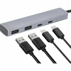 Usb Hubs<4XEM 4-Port USB-C Hub, Silver (4XUSBCHUB2A2CTAA)
