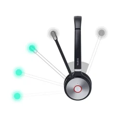YeaLink WH62 Wireless Active Noise Canceling Over-Ear Headset, Black (1308001C)