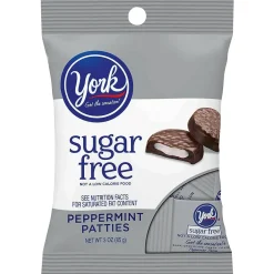 Chocolate<York Sugar Free Peppermint Patties Peppermint Dark Chocolate Candy Bar, 3 oz., 12/Pack (246-01076)