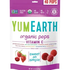 Hard Candy & Lollipops<YumEarth Organic Lollipops, Assorted Flavors, 8.5 oz., (270-00024)