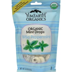 Gum & Mints<YumEarth Yummy Earth Organic Candy Drops, Wild Peppermint, 3.3 oz, 3/Pack (85334)