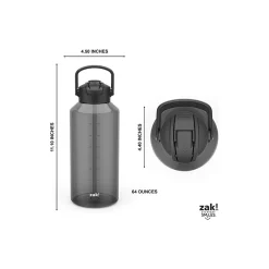 Water Bottles<Zak! Liberty Plastic Water Bottle, 64 oz., Ebony (0015-X270)