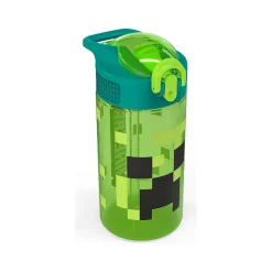Water Bottles<Zak! Minecraft Meadow Polypropylene Water Bottle, 16 oz., Green/Black (MICR-T120)